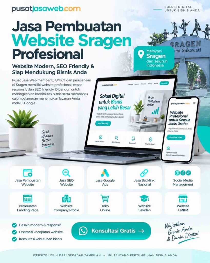 jasa pembuatan website sragen