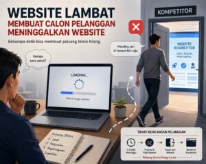 website lambat membuat calon pelanggan meninggalkan website